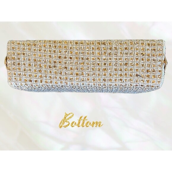 "d'margeaux New York" Women's Gold/Silver/Cream Evening Bag With Chain Strap NWT - Picture 4 of 7